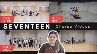 Wow | SEVENTEEN Choreography Videos - Don't Wanna Cry + Left & Right + Darling + HOT | Reaction