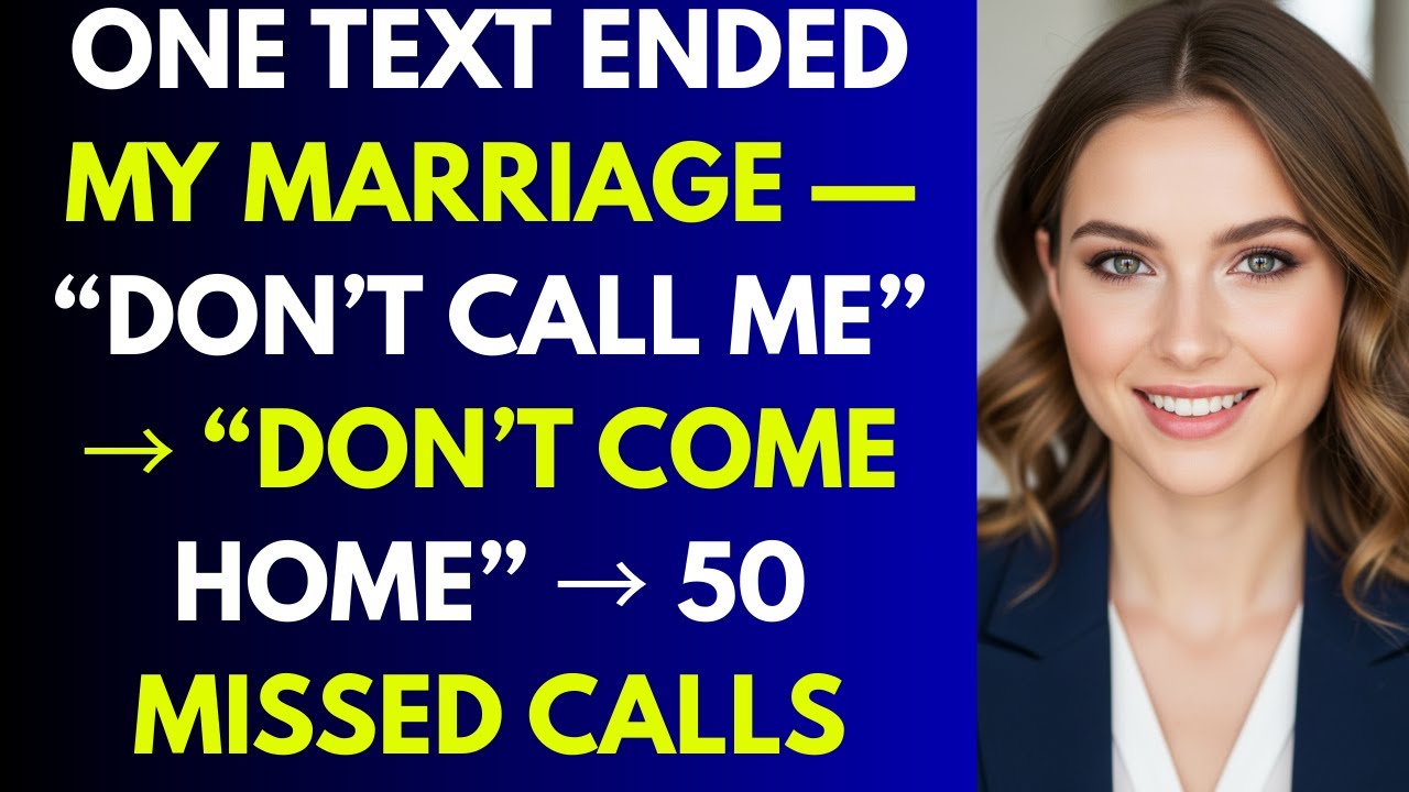 One Text Ended My Marriage — “Don’t Call Me” → “Don’t Come Home” → 50 Missed Calls