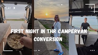 Our first night away since converting the van only cost £2!!! Ford camper-van conversion