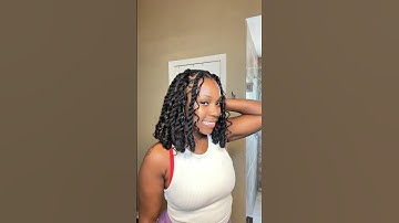 Twist with barrel ends over micro locs ✨💓