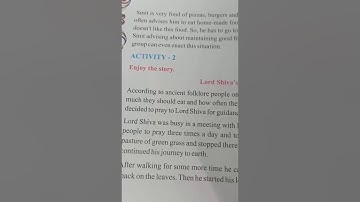 std 7 English sem 2 unit 5 Health and Nutrition activity 2.