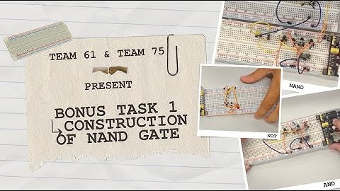 NAND Gate Construction (Team 61 & Team 75 Collaboration)