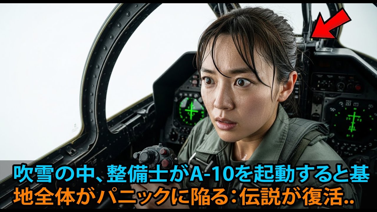 吹雪の中、整備士がA-10を起動すると基地全体がパニックに陥る：伝説が復活..