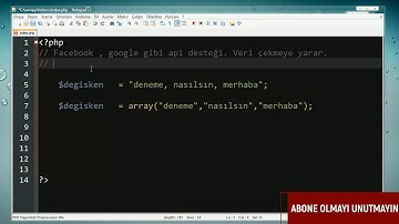 php DERS 4 Array Yapısı ve Ekrana Verileri Yazdırma İşlemleri