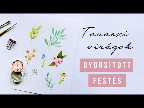 Videó: Akvarell Virágok: 5 Akvarell Oktatóanyagok A Virágok Festéséről