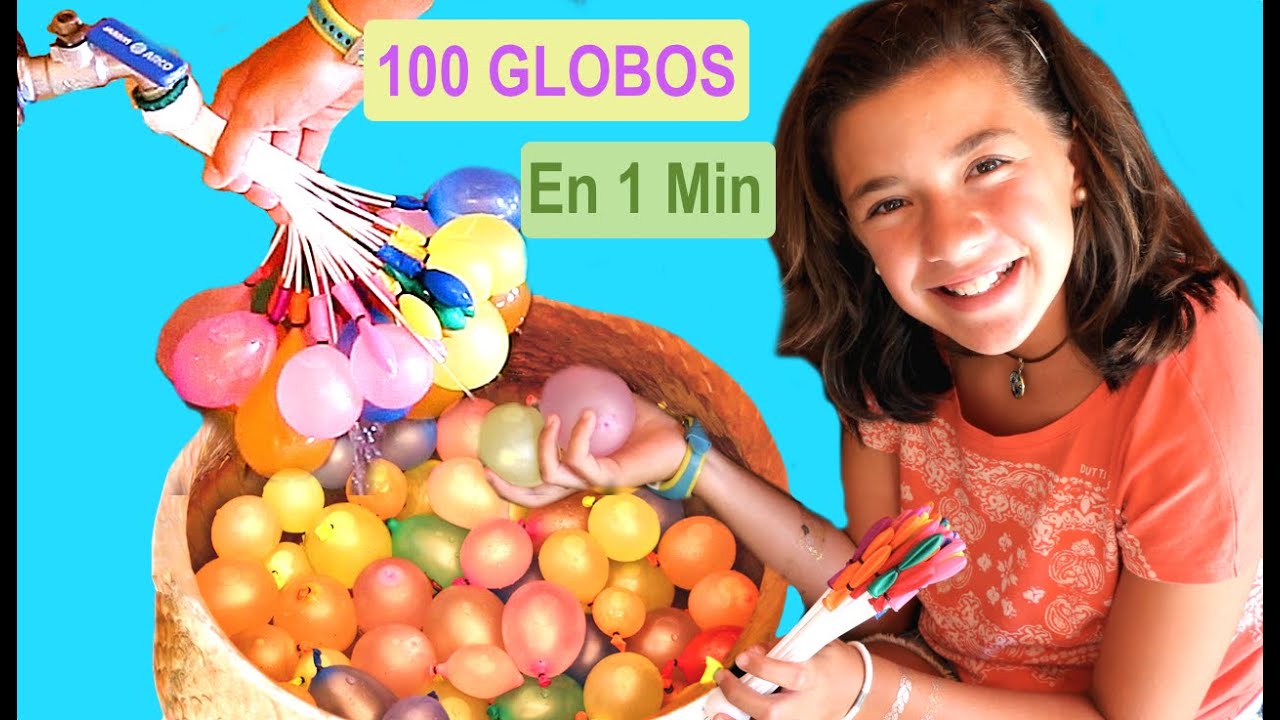 How to fill 100 water balloons in 1 minute. Bunch o Balloons challenge -  YouTube