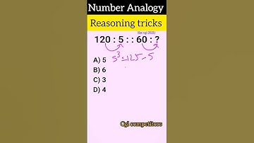 Number analogy (cgl 2021) | Reasoning tricks, #ssc #ssccgl #viral #shorts