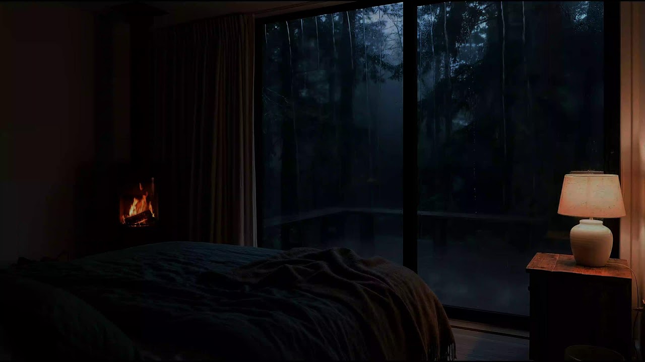 Rain Sounds in Wooden Cabin 🌧️ ASMR Deep Sleep