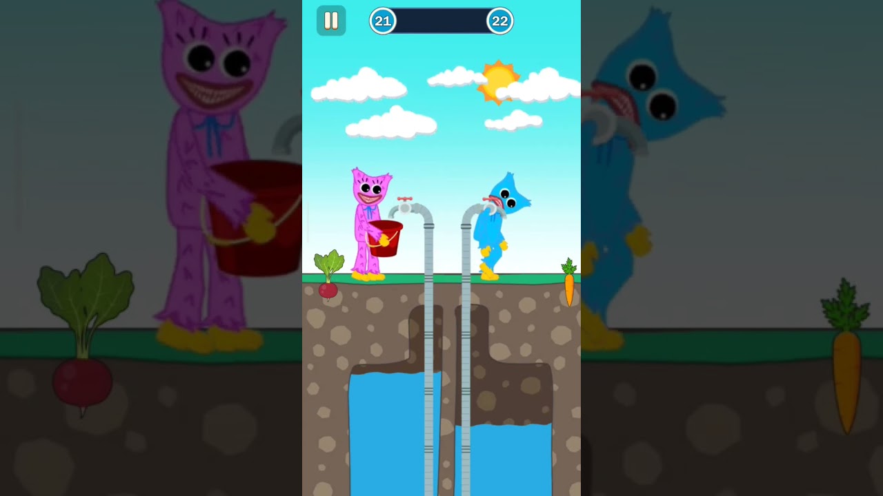 Hugy's Funny Animated Story - Kissy Missy Is Mean To Huggy Wuggy - Hugy's Story Funny Fail - Game Play