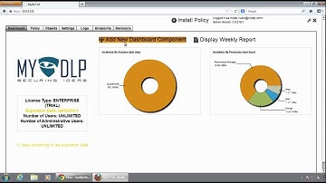 Dashboard Usage - MyDLP Screencast