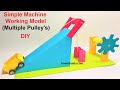 Simple machine science project working modelmultiple pulley  howtofunda