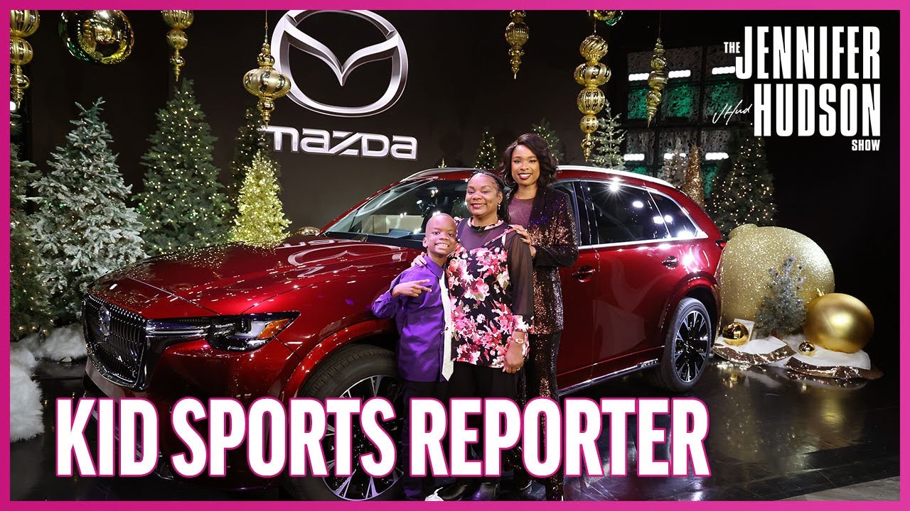Jennifer Hudson Surprises Kid Sports Reporter Jeremiah Fennell & Mom with a  New Car From Mazda! 