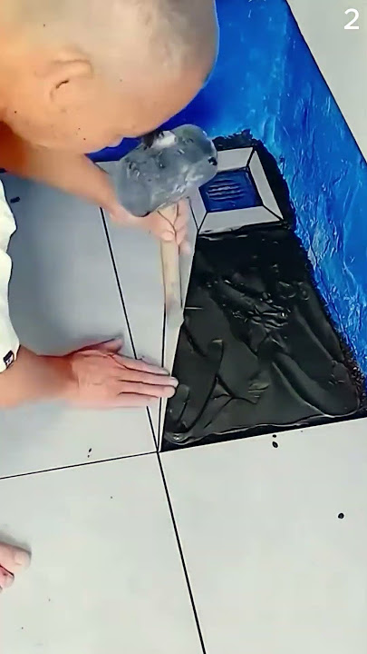 Cara yang cerdas memasang keramik di pojokan rumah #shorts
