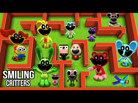 НУБ и ПРО В ЛАБИРИНТЕ SMILING CRITTERS РАДУЖНЫЕ ДРУЗЬЯ в МАЙНКРАФТ УЛЫБАЮЩИЕСЯ ТВАРИ