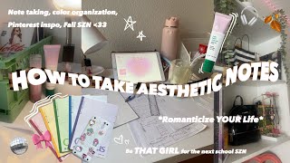 How to make AESTHETIC Notes That Girl Efficient Pinterest inspired