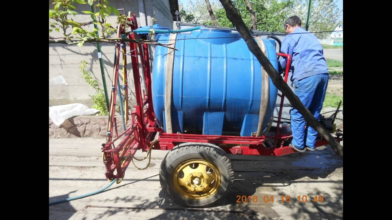 Опрыскиватель на минитрактор своими руками видео и чертежи