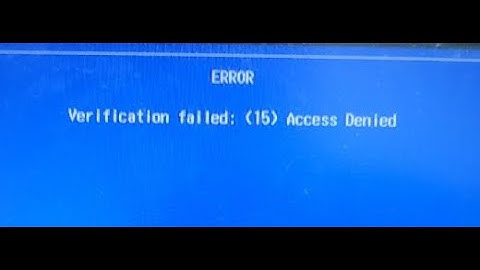 Verification Failed 15 Access Denied