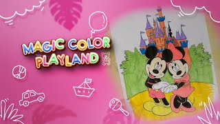 A Magical Date: Coloring Mickey and Minnie at the Disney Castle | MagicColor PlayLand