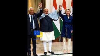 Big Smiles, Big Moment 🇮🇳🇪🇺 | Von der Leyen, António Costa & PM Modi at the EU–India Summit!