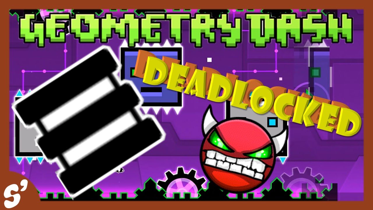 Geometry Dash: Deadlocked w/ all 3 coins! (Diffuculty: DEMON) - YouTube