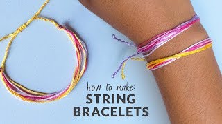 DIY Pura Vida Inspired String Friendship Bracelets