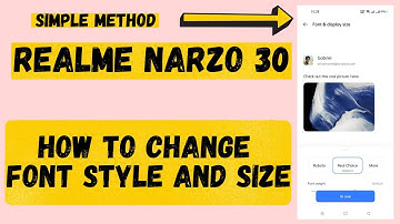 Realme Narzo 30 Font Settings | Realme Narzo 30 5g Font size and Style  Settings