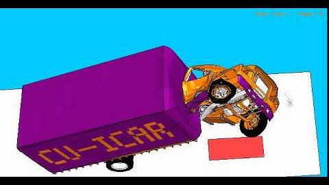 Explosion of a Mine Under the Truck Front Wheel - View 3