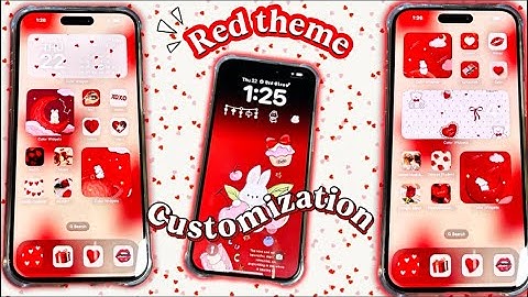How to make your iPhone aesthetic 🍒🍄iOS 18 aesthetic icon, widgets, homescren, lock screen tutorial✨