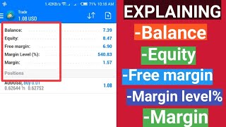 EXPLAINING balance,Equity,Margin,Free margin,Margin percentage,margin On MT4/MT5 on mobile PLATFORM screenshot 4