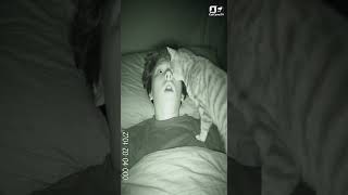 Cat Detects Sleep Apnea and Saves Owner by Nose Bite | Night Vision Medical Alert 🐾💤 #Shorts