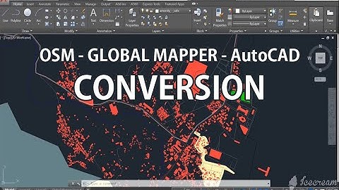 Open Street Map-Global Mapper-AutoCAD Conversion