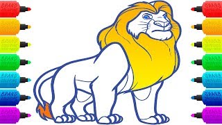 How to Draw Lion King Coloring Pages for Children | Drawing and Colouring Animals | Kids Art Colors How to Draw Lion King Coloring Pages for Children | Drawing and Colouring Animals | Kids Art Colors