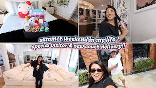 SUMMER WEEKEND IN MY LIFE: New Couch & Special Visitors!!