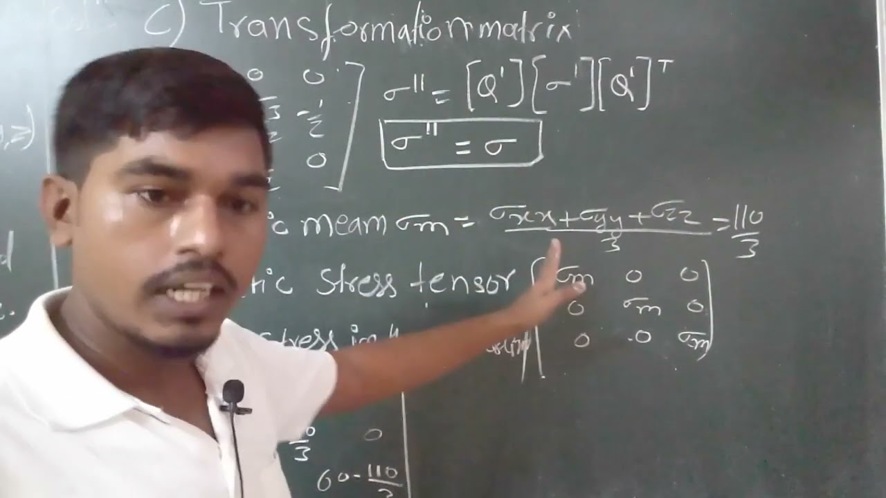 L:10 Hydrostatic and Deviatoric Stresses Stress at a Point | 3D Stress Tensor Rotation | SOM 2 |