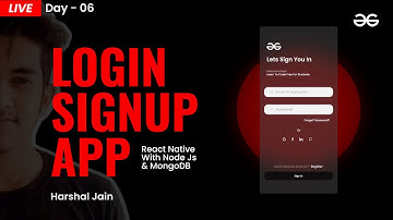 Login Signup App in React Native with Nodejs and MongoDB ( Day - 6 ) | React Native Projects