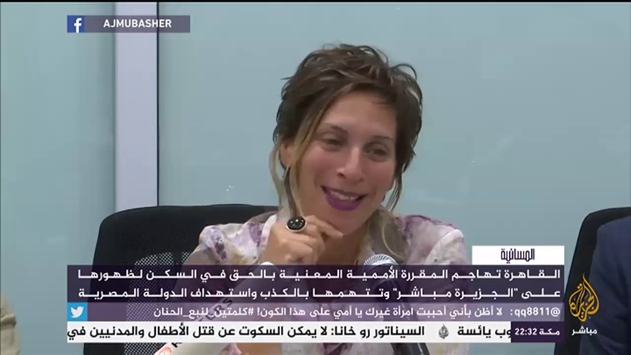 الخارجية المصرية تهاجم المقررة الأممية المعنية بالحق في السكن لظهورها على "الجزيرة مباشر"