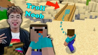 Dùng 100 Viên Kim Cương Vứt Trên Cầu Để Troll Thằng Noob