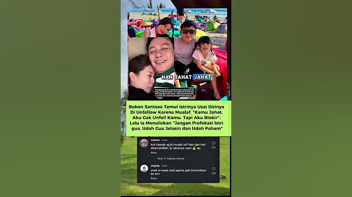 Bobon Santoso Temui Istrinya Usai Instagram nya Di Unfollow. Ternyata DiBlokir