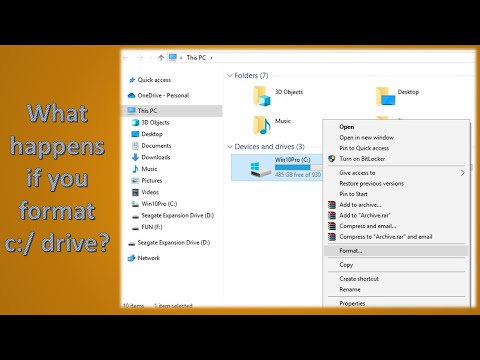 वीडियो: यदि आप C ड्राइव को फॉर्मेट करते हैं तो क्या होगा?