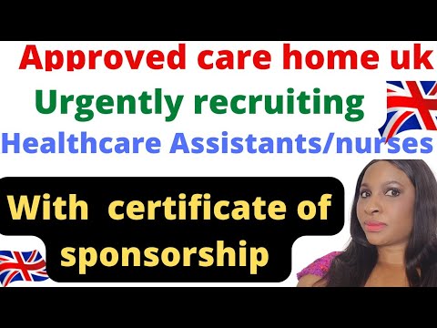 Approved ukgb care homes currently offering healthcare assistantswith visa sponsorship/hurry &apply