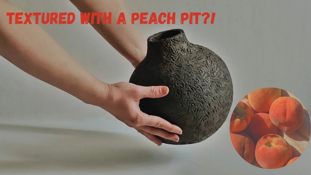 Unexpected Tools Create Beautiful Pottery | Peach Core Texture Reveal