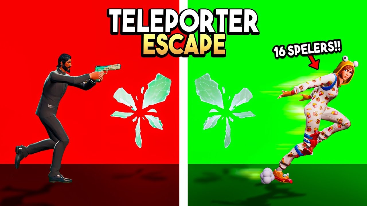 TELEPORTER ESCAPE in FORTNITE met 16 SPELERS!