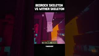 bugrock skeleton vs wither skeleton #minecraft