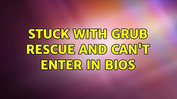 Stuck with grub rescue and can