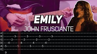 Video thumbnail of "John Frusciante - Emily (Guitar lesson with TAB)"