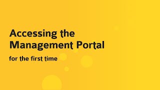 #1 Watch how to access the Management Portal for the first time screenshot 1