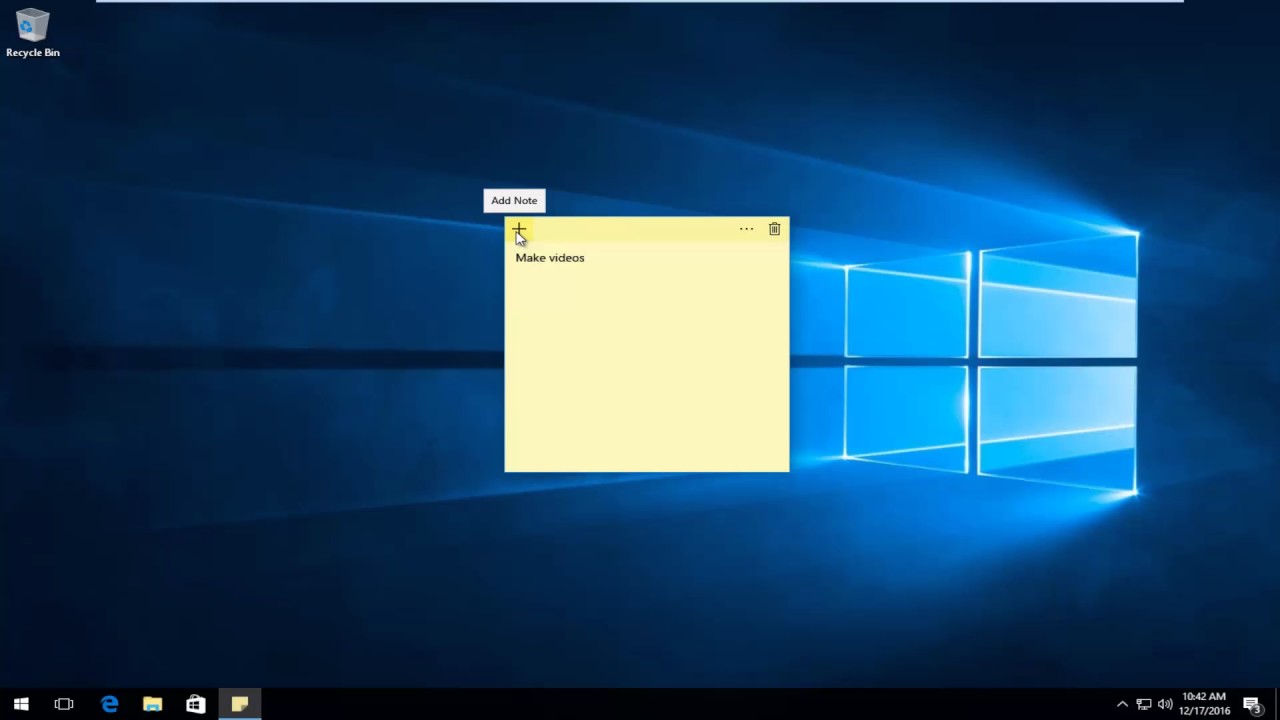 sticky notes app windows 10