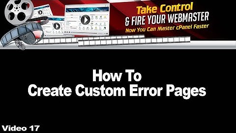cPanel Custom Error Page