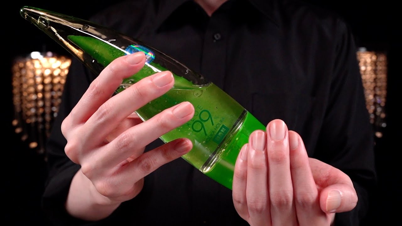 [ASMR]Массаж лица с алоэ гелем: восстановление кожи после солнца охлаждающим уходом (Без слов)