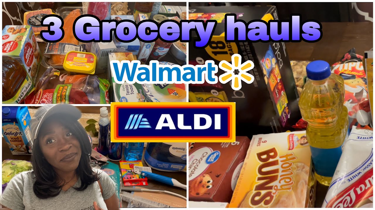 3 grocery haul 1 Walmart pickup and Aldi pick up over 250 YouTube
